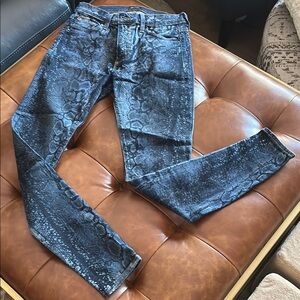 Hudson Jeans Blue Skinny Denim with Vintage Texture